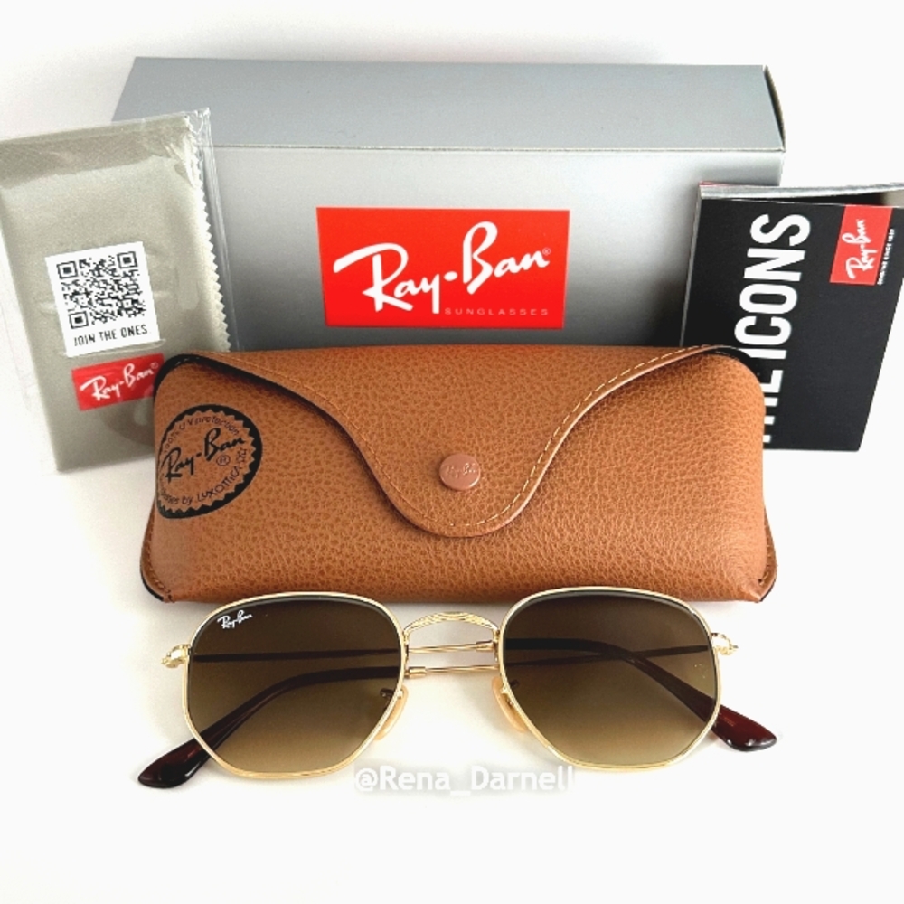 RayBan Hexagonal RB3548N Gradient Brown New - Picture 12 of 16